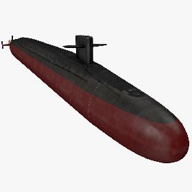 3D model US Nuclear Submarine Ohio Class